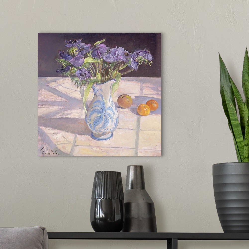 A modern room featuring French Jug with Anemones