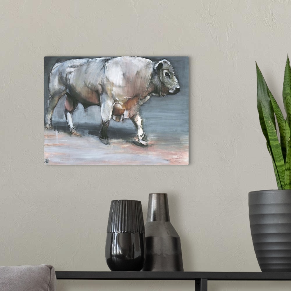A modern room featuring Fresno, Galloway Bull