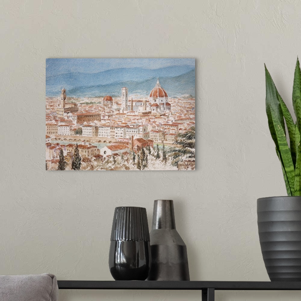 A modern room featuring From San Miniato Al Monte