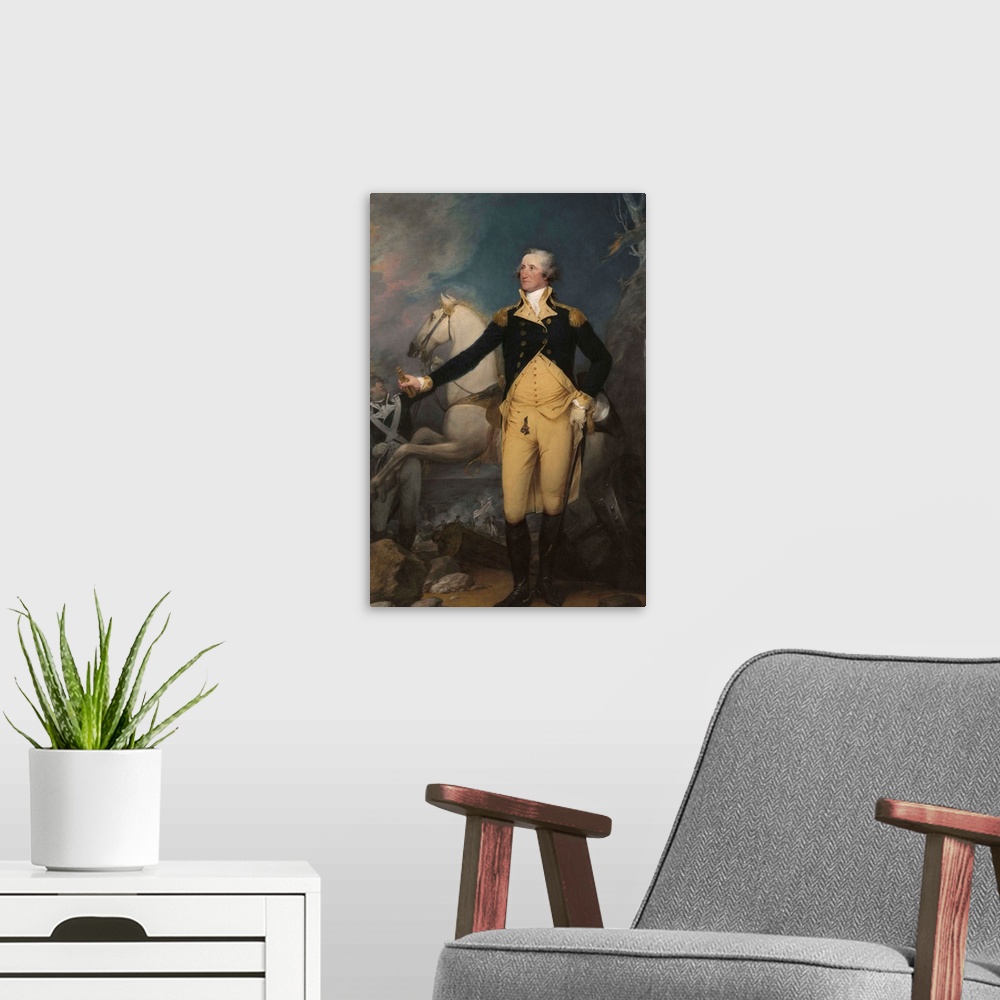 A modern room featuring General George Washington at Trenton, 1792