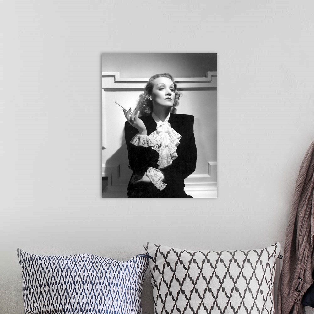 A bohemian room featuring German actress Marlene Dietrich (1901-1992) c. 1934