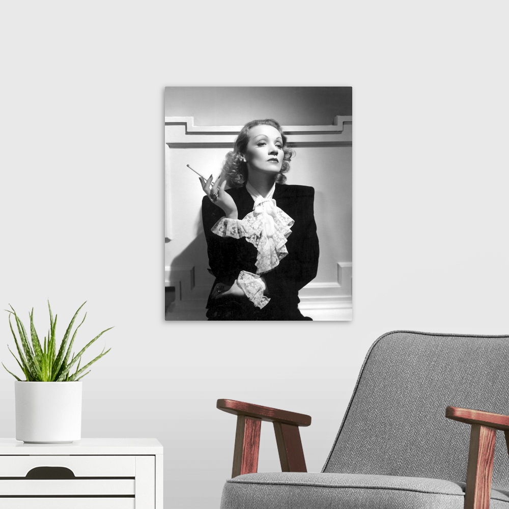 A modern room featuring German actress Marlene Dietrich (1901-1992) c. 1934