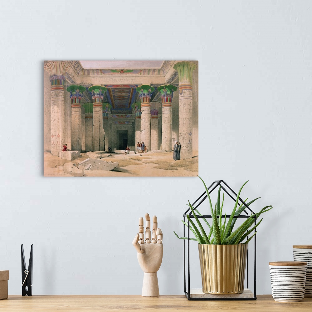 A bohemian room featuring Grand Portico of the Temple of Philae, Nubia, from Egypt and Nubia