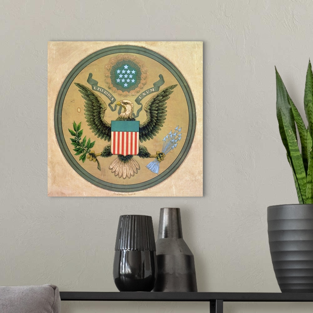 A modern room featuring Great Seal of the United States, c.1850