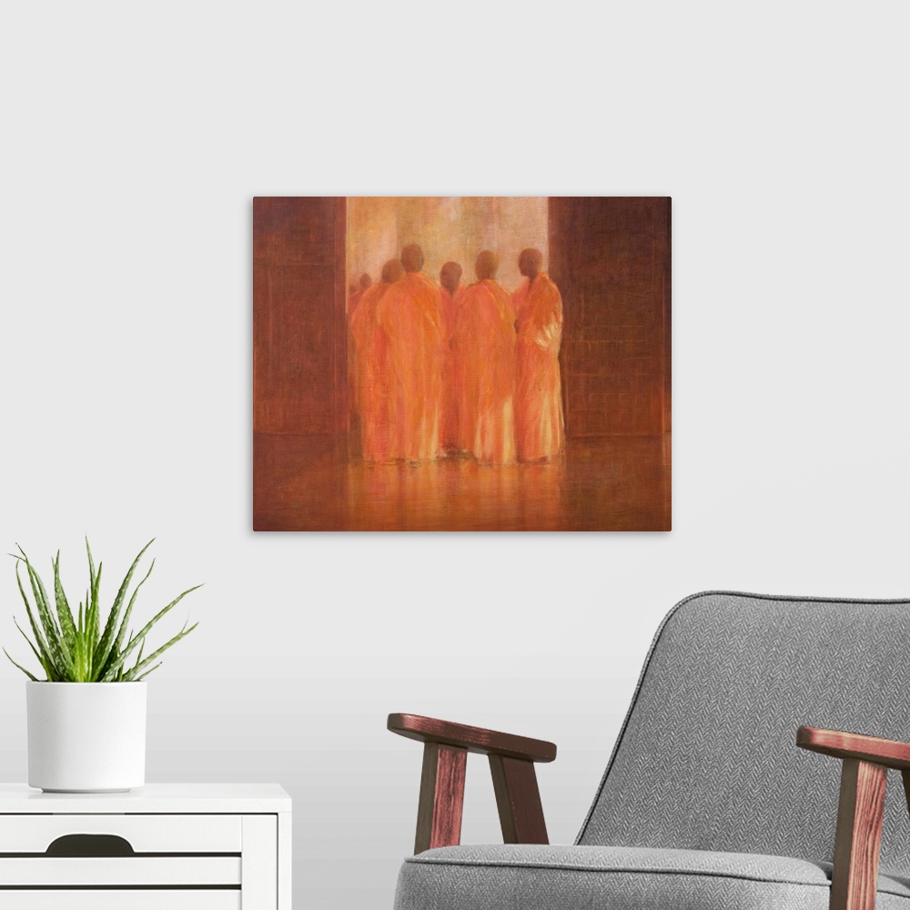 A modern room featuring Group of Monks, Vietnam