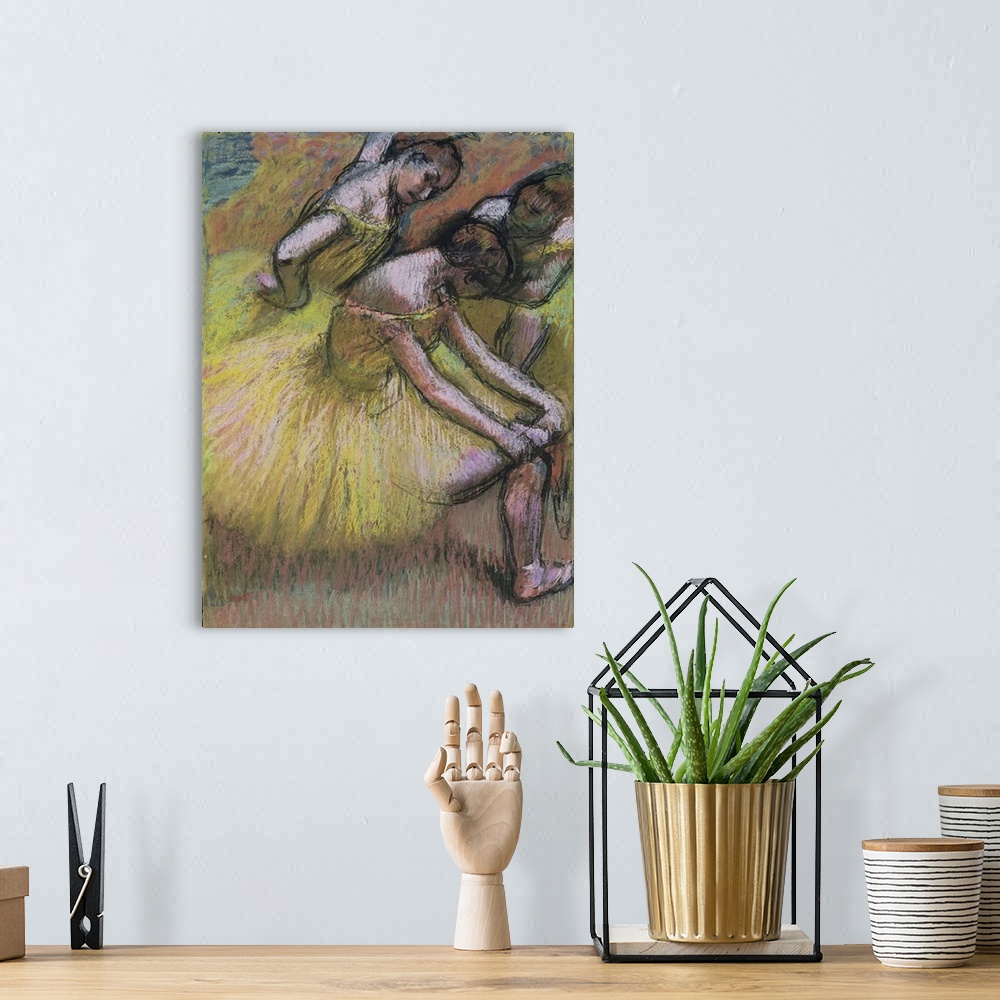 A bohemian room featuring Group Of Three Dancers (Originally pastel on paper)