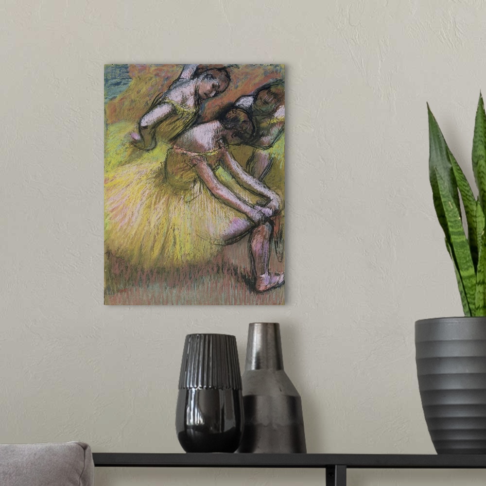 A modern room featuring Group Of Three Dancers (Originally pastel on paper)