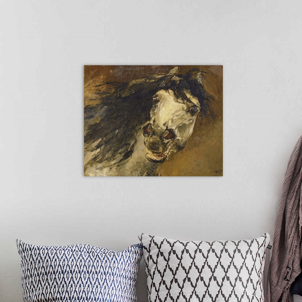 A bohemian room featuring Head of a Horse