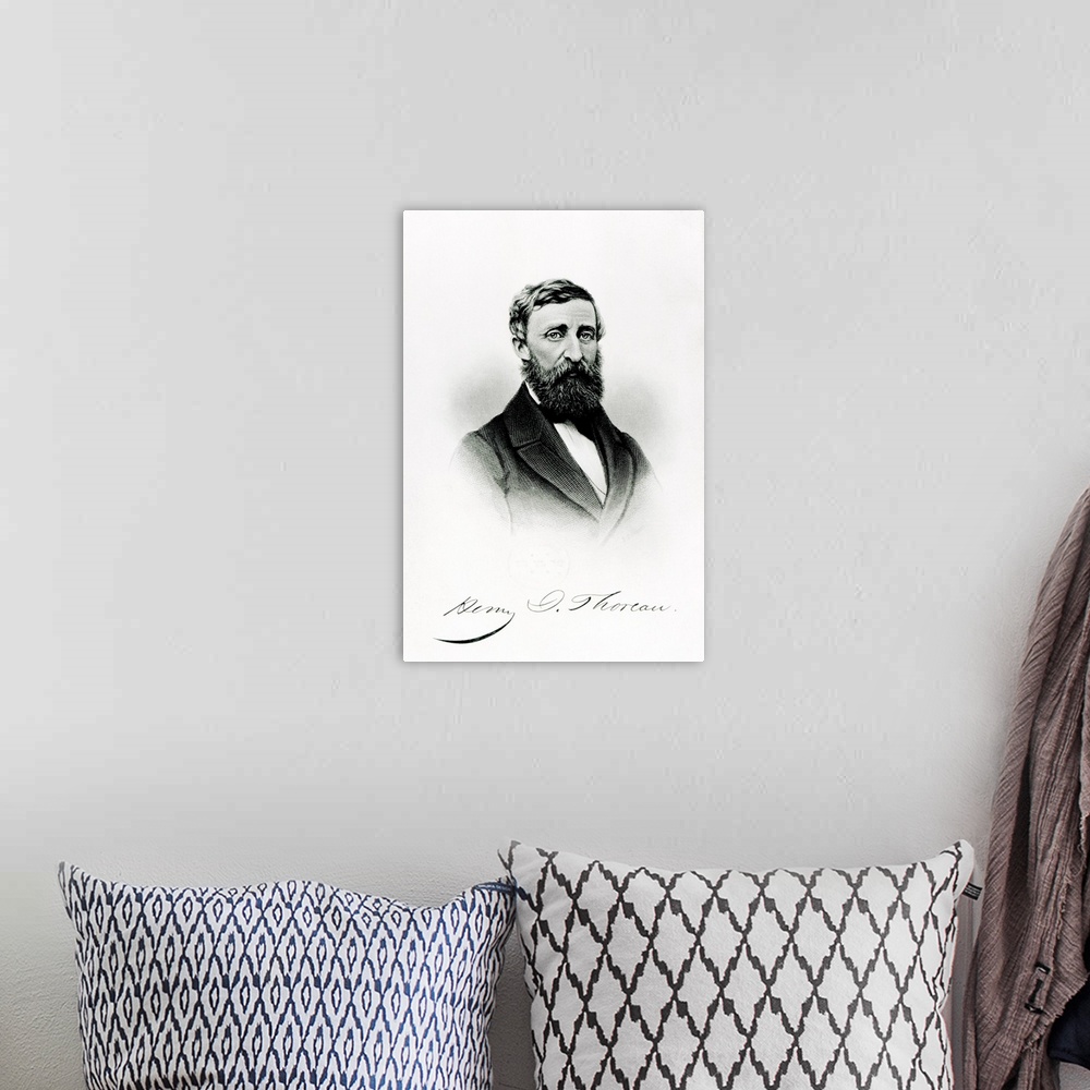 A bohemian room featuring Henry David Thoreau