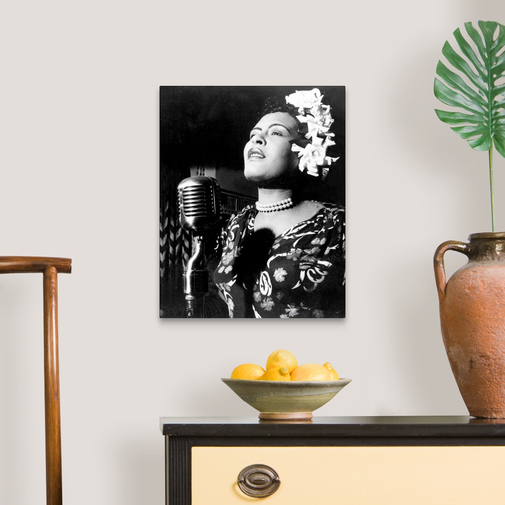 A traditional room featuring Billie Holiday (1915-1959) American jazz singer.