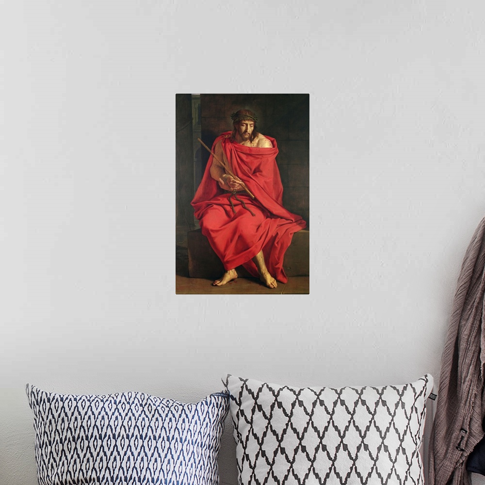 A bohemian room featuring XIR307962 Jesus mocked (oil on canvas)  by Champaigne, Philippe de (1602-74); Musee National de P...