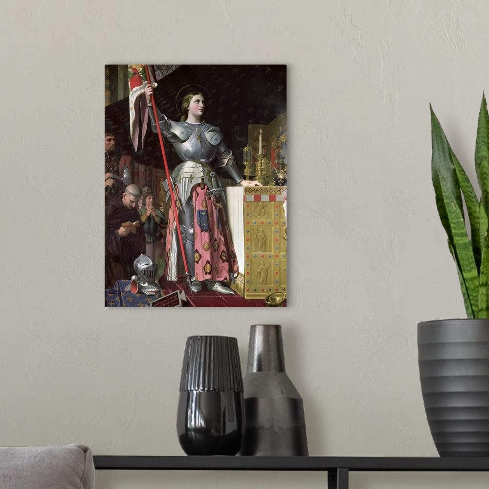 A modern room featuring XIR66704 Joan of Arc (1412-31) at the Coronation of King Charles VII (1403-61) 17th July 1429, 18...