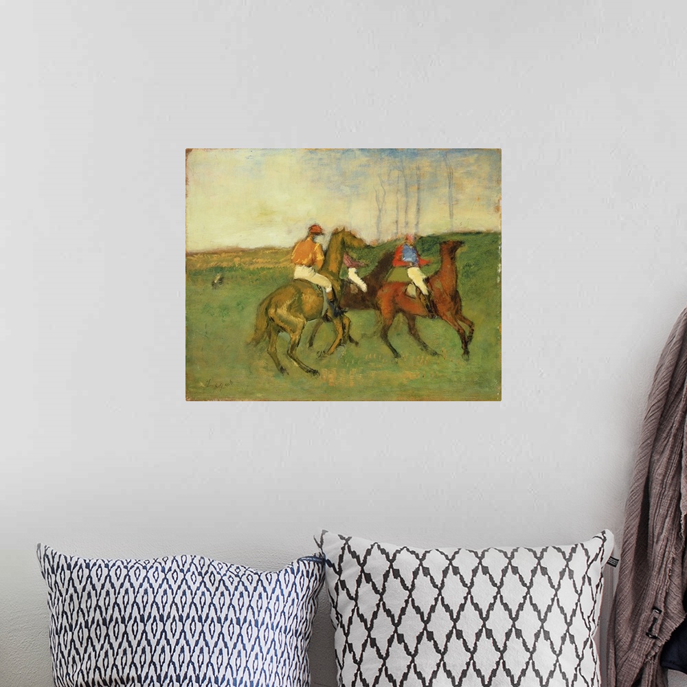 A bohemian room featuring Jockeys And Race Horses, 1890-95 (Originally oil on panel)