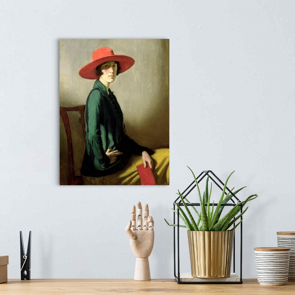 A bohemian room featuring Lady with a Red Hat