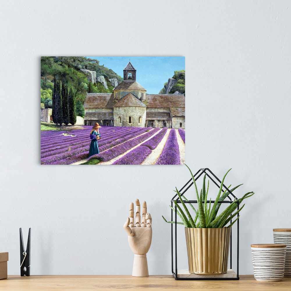 A bohemian room featuring Lavender Picker, Abbaye Senanque, Provence