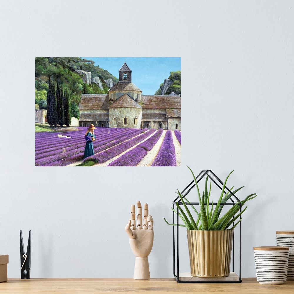 A bohemian room featuring Lavender Picker, Abbaye Senanque, Provence