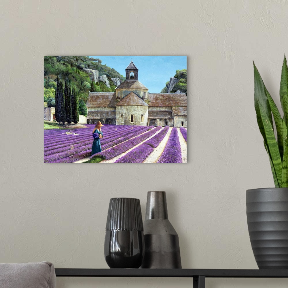A modern room featuring Lavender Picker, Abbaye Senanque, Provence