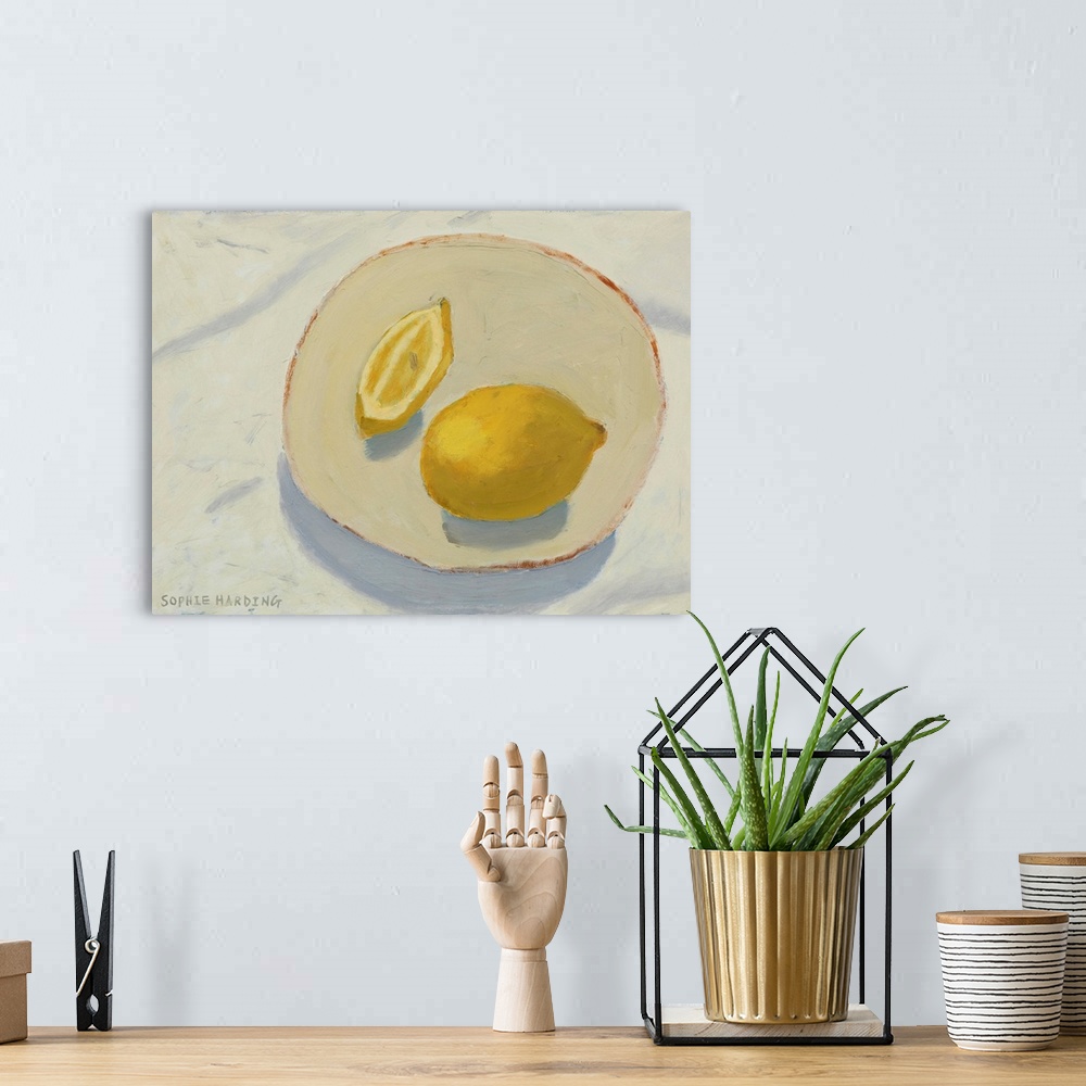 A bohemian room featuring Lemons on Handmade Plate