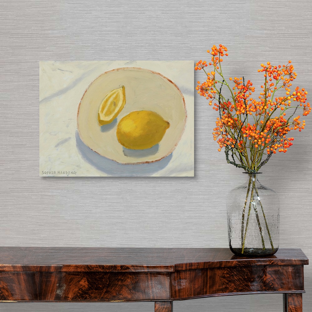 A traditional room featuring Lemons on Handmade Plate