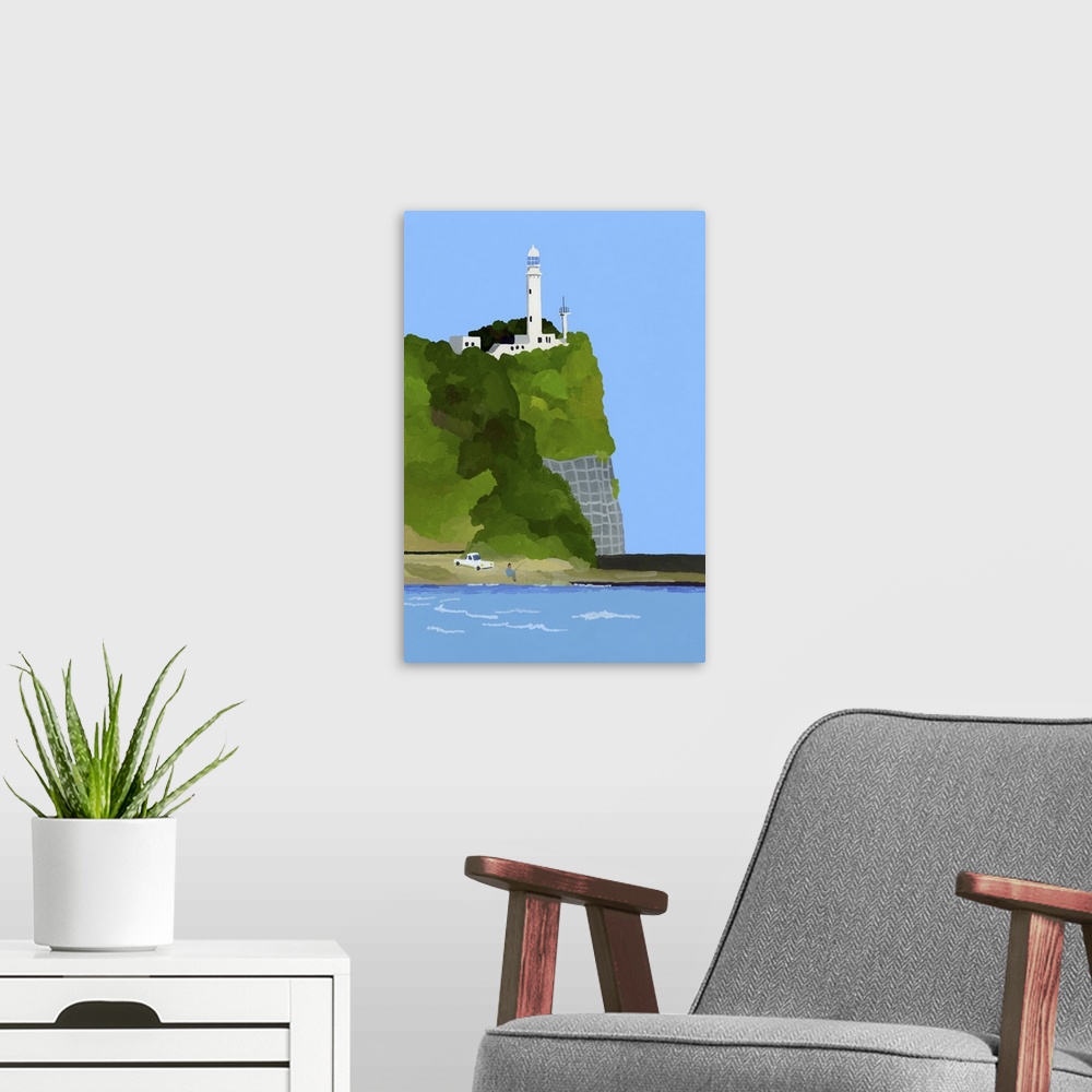 A modern room featuring Lighthouse, Car, And Fishing