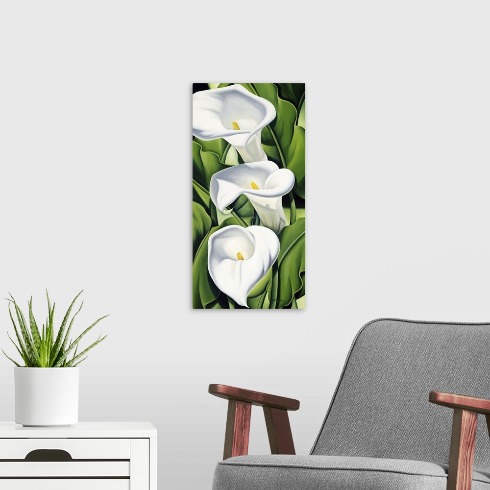 A modern room featuring Lilies