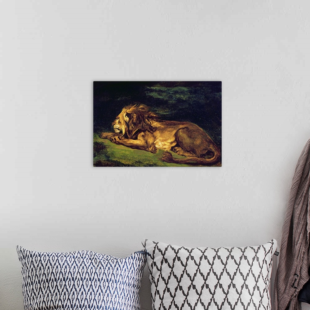 A bohemian room featuring Lion Resting