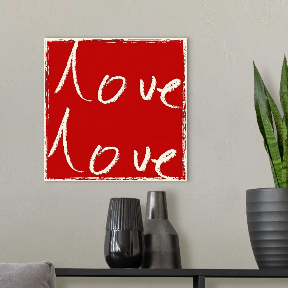 A modern room featuring Love Love