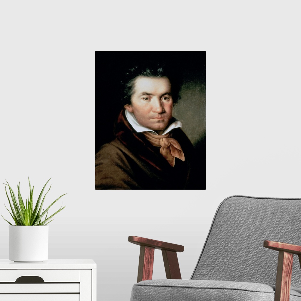 A modern room featuring Ludwig van Beethoven (1770-1827)