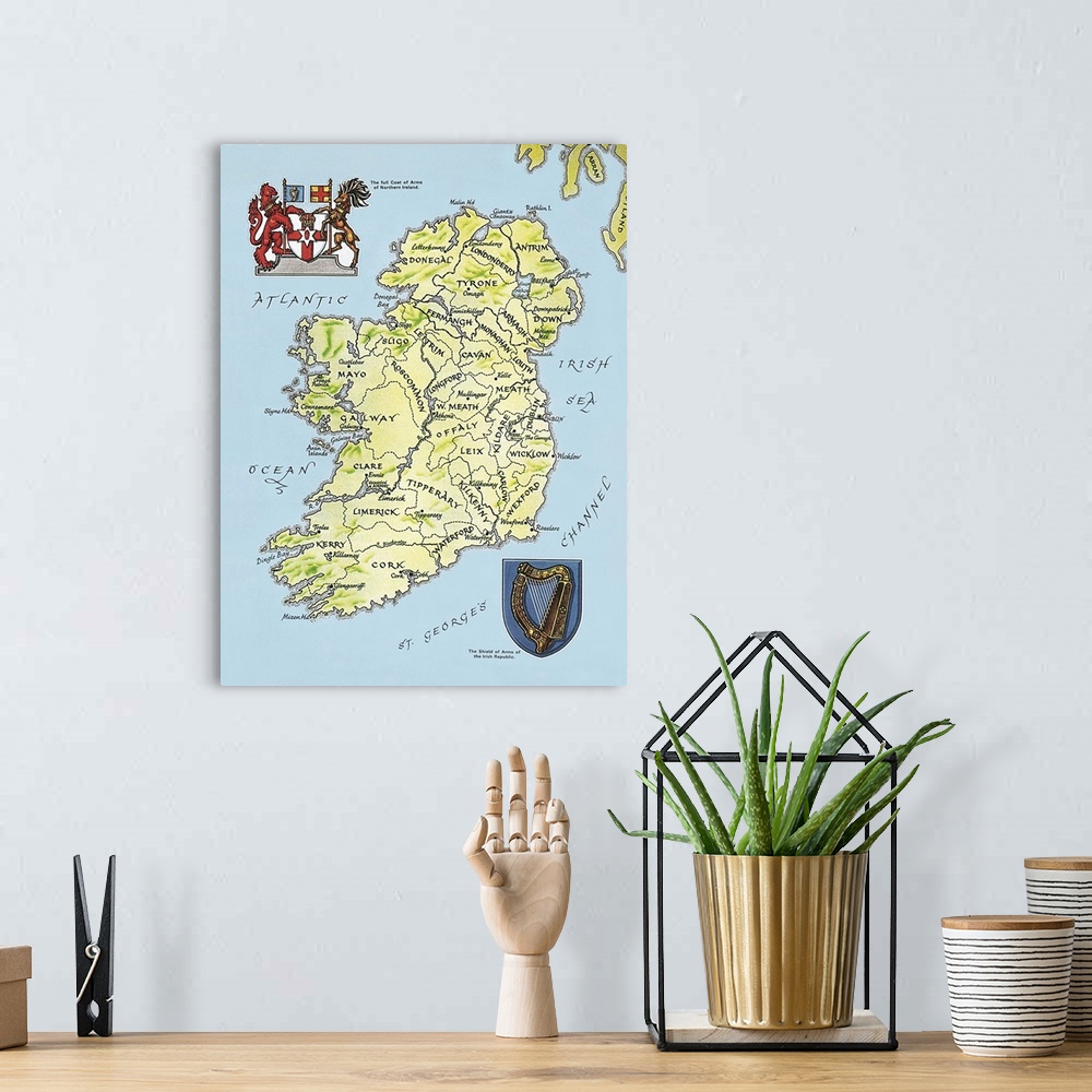 A bohemian room featuring Map of Ireland