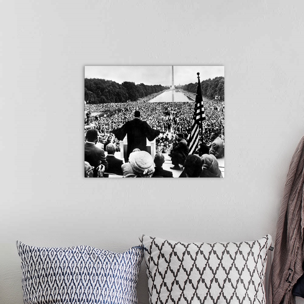 A bohemian room featuring Martin Luther King (1929-1968 black) American priest activist for Civil Right Movement black amer...