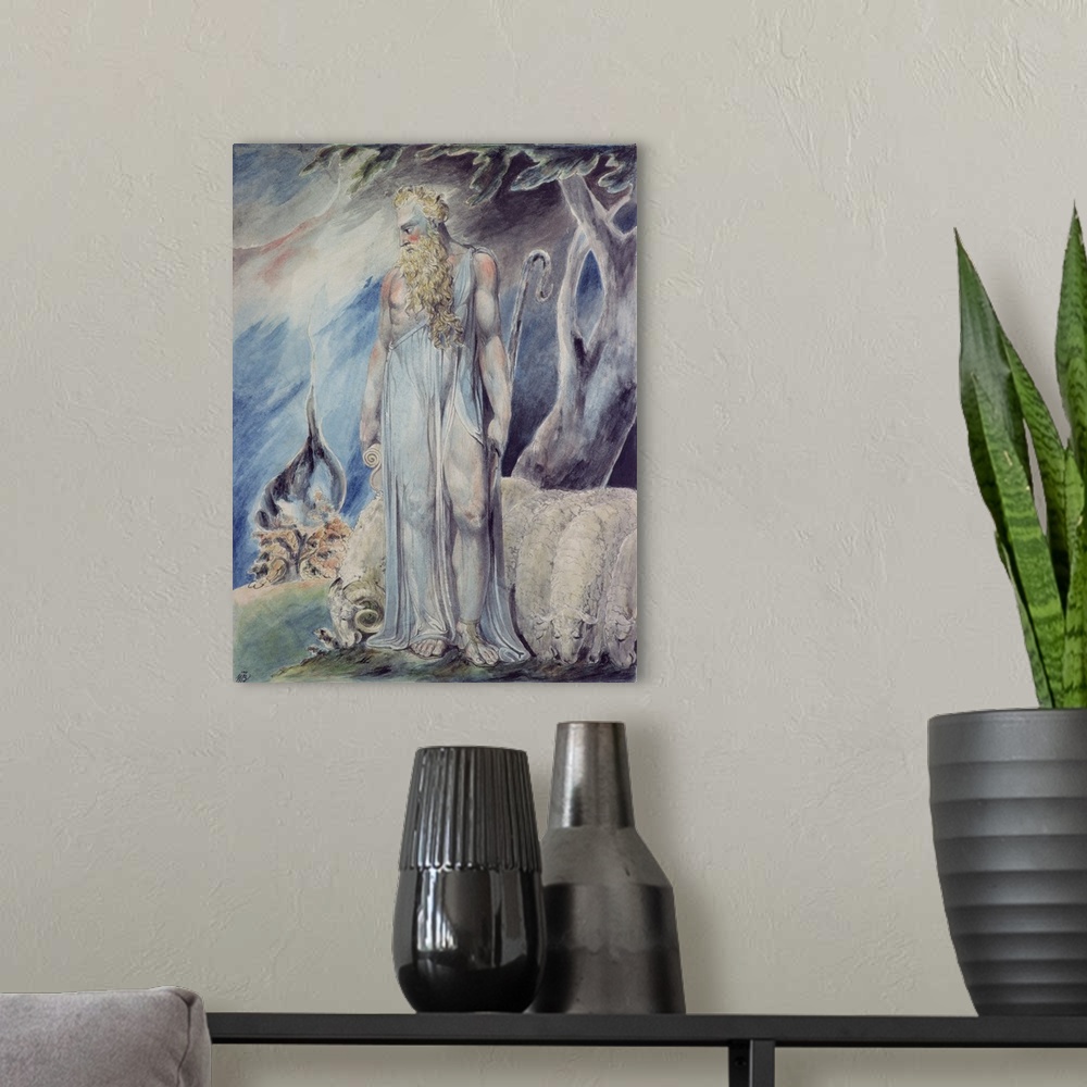 A modern room featuring Moses and the Burning Bush