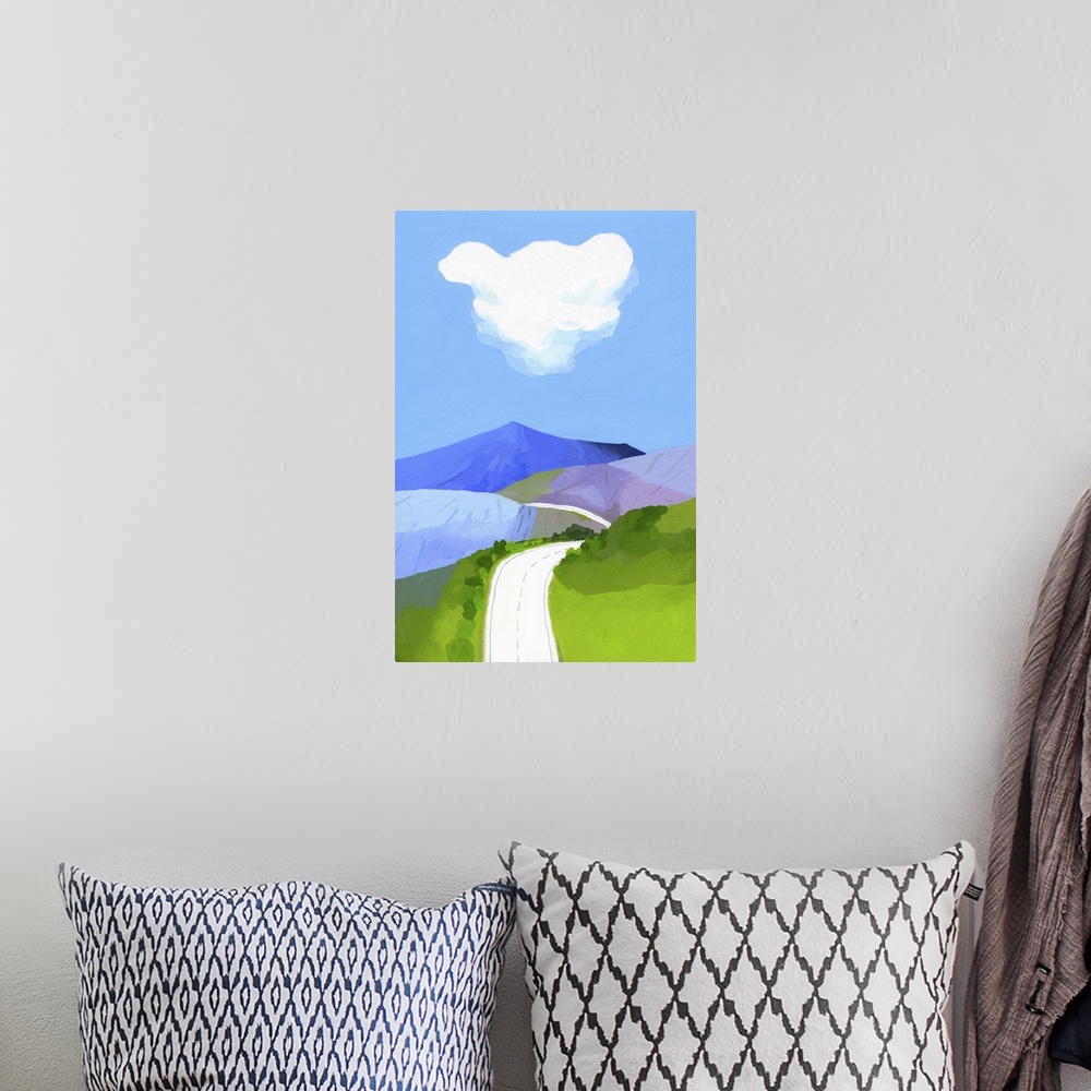 A bohemian room featuring Mountain Skyline