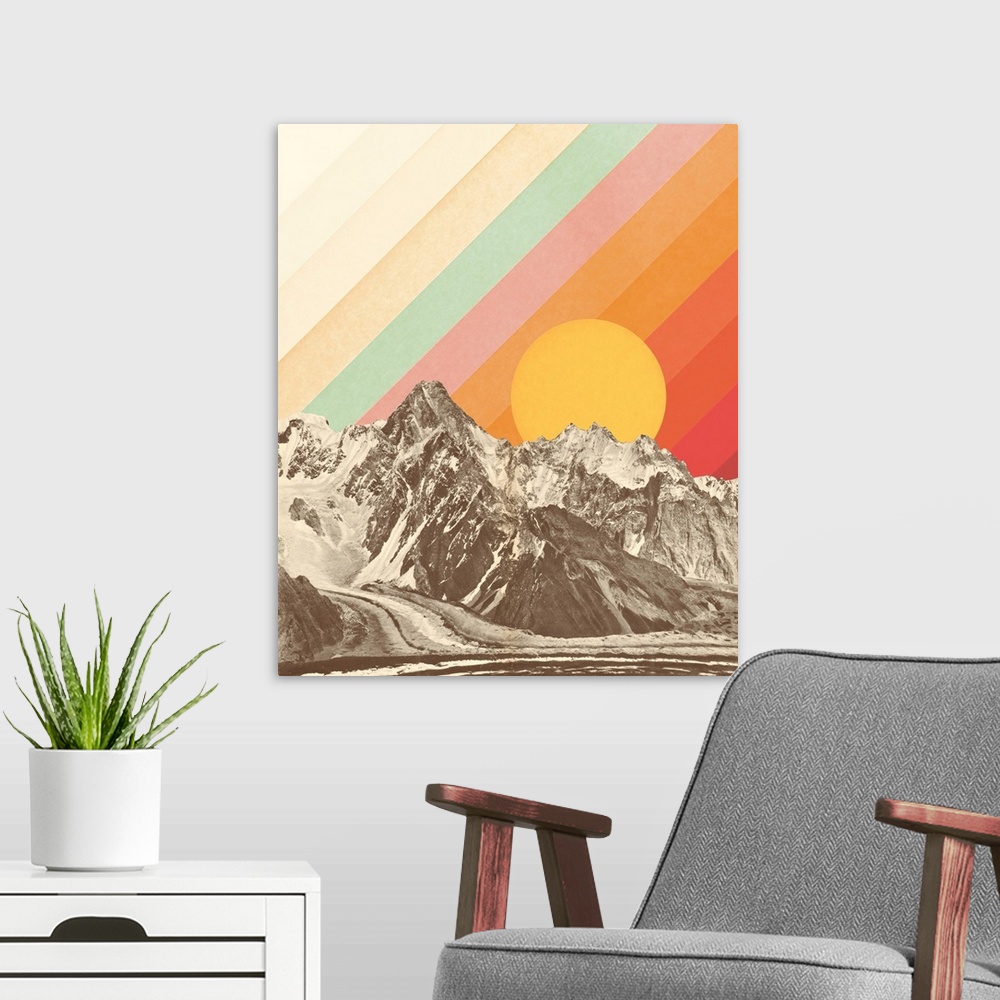 A modern room featuring Mountainscape 1