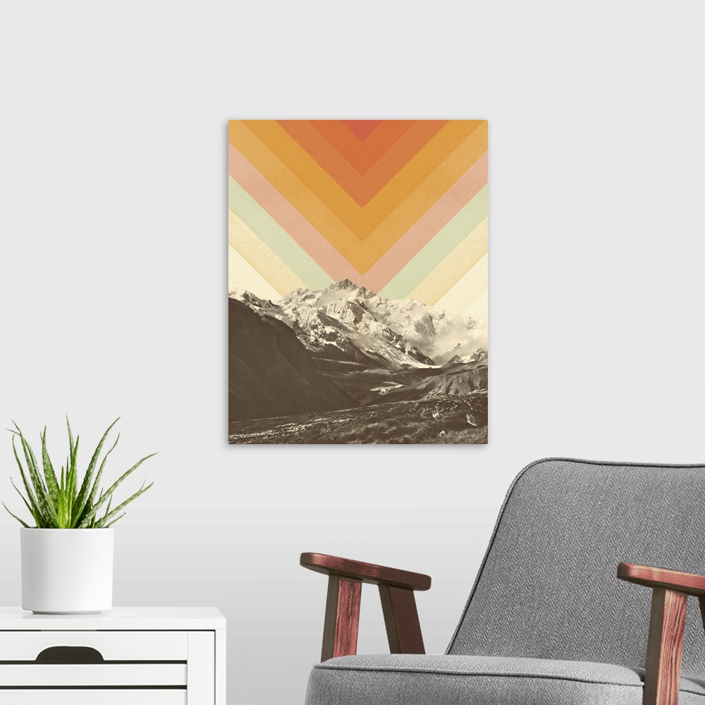 A modern room featuring Mountainscape 2, 2019