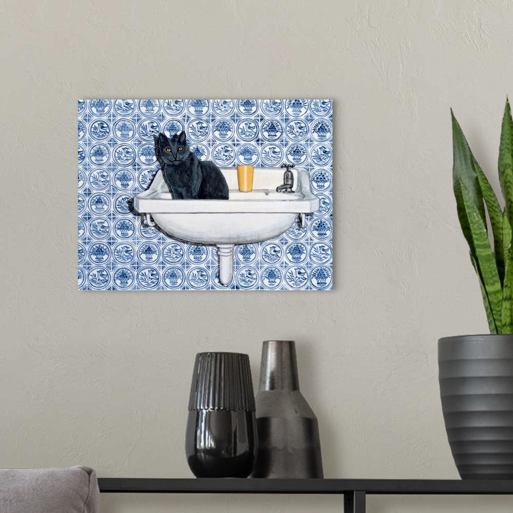 A modern room featuring My Bathroom Cat