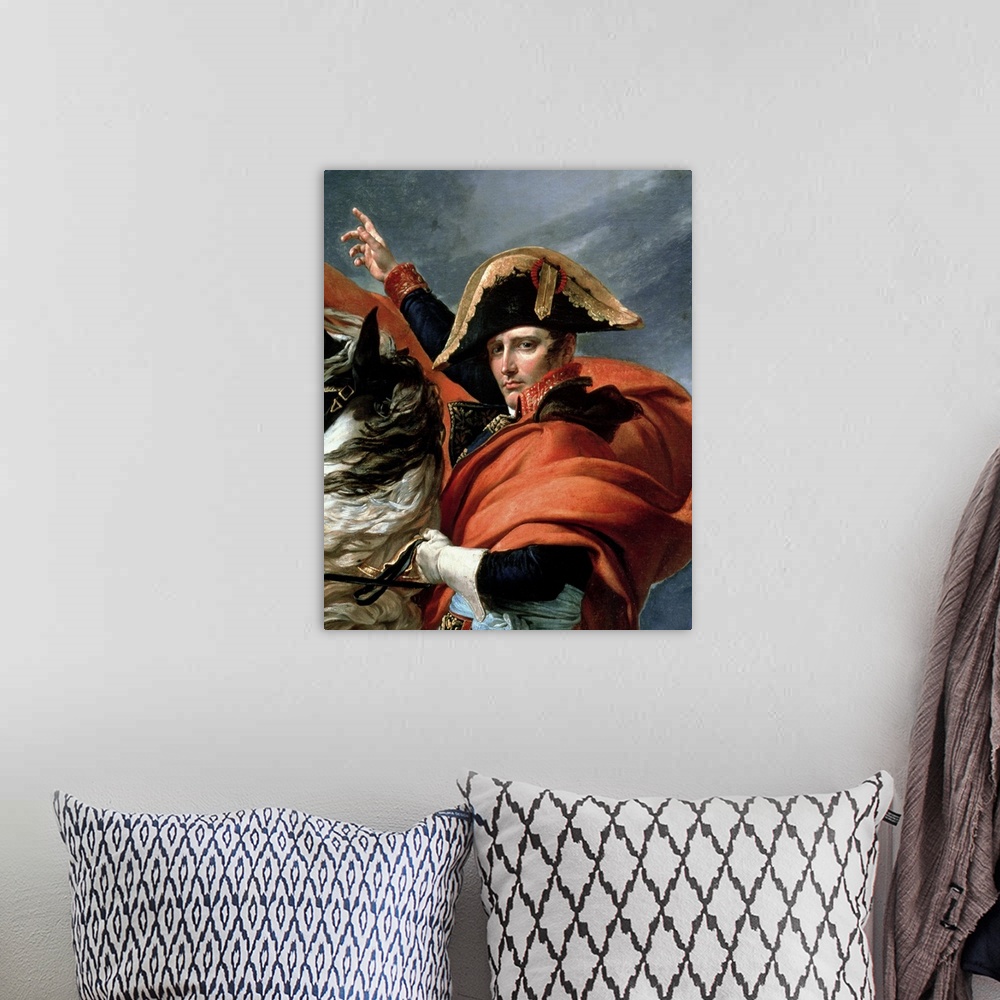 A bohemian room featuring Napoleon Crossing the Alps on 20th May 1800, 1803