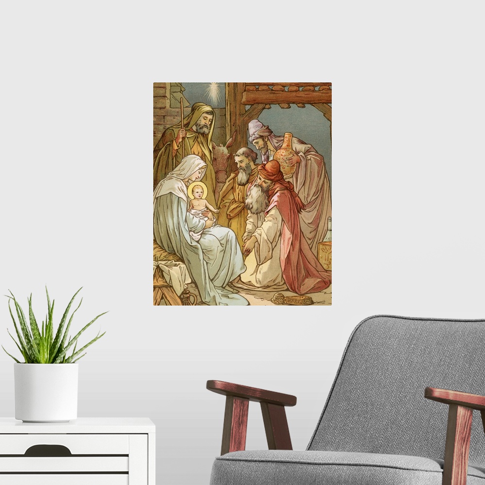 A modern room featuring Nativity