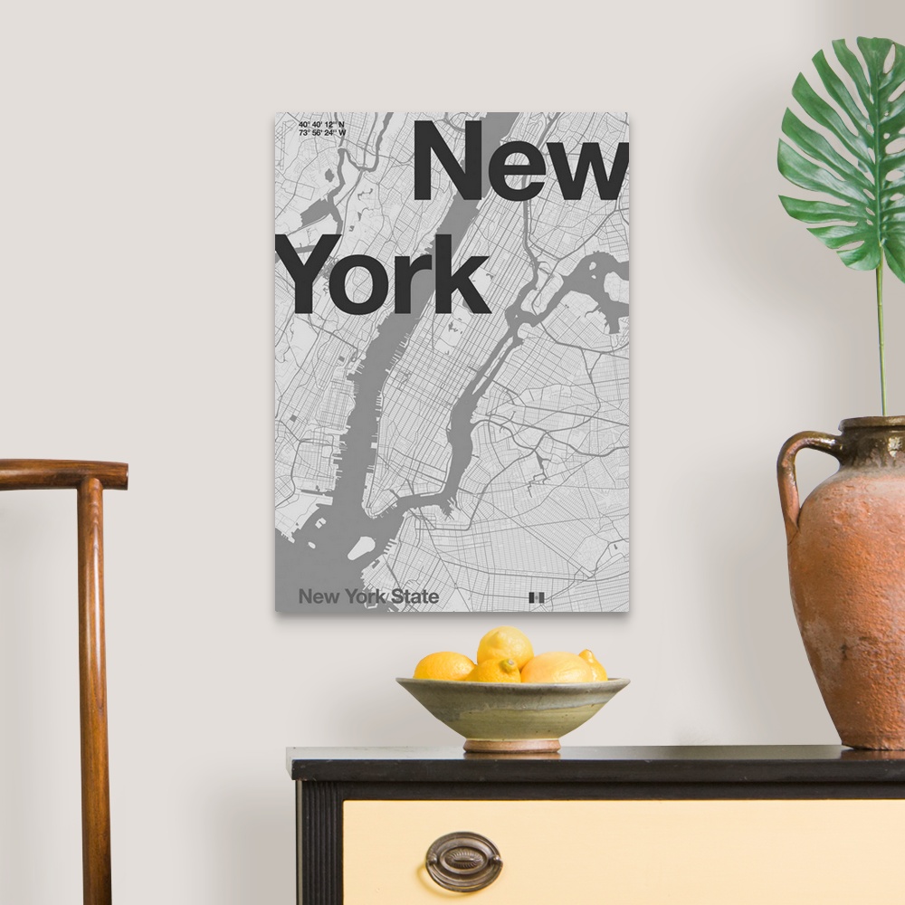 A traditional room featuring New York Minimal Map, 2020