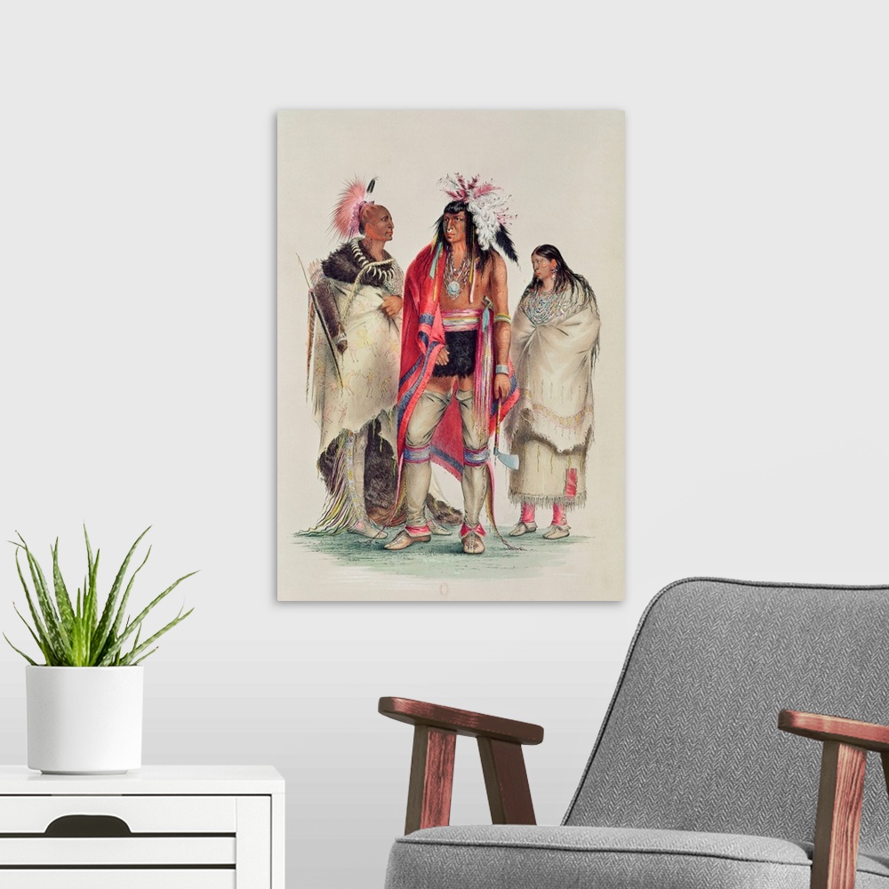 A modern room featuring North American Indians, c.1832
