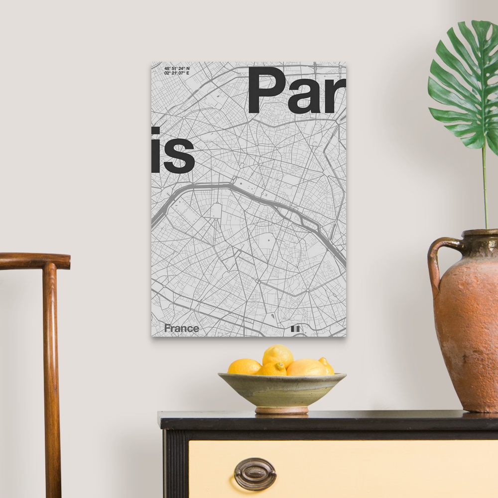 A traditional room featuring Paris Minimal Map, 2020