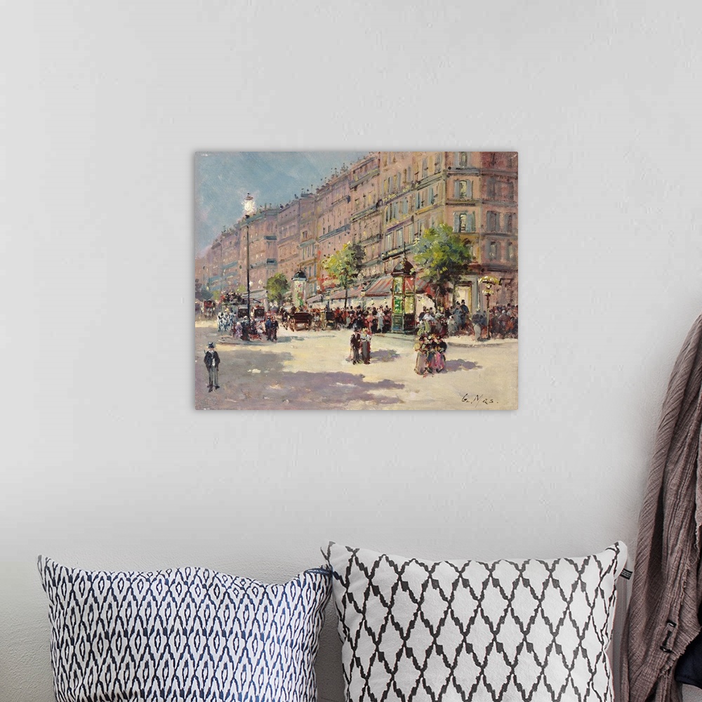 A bohemian room featuring Paris Street Scene