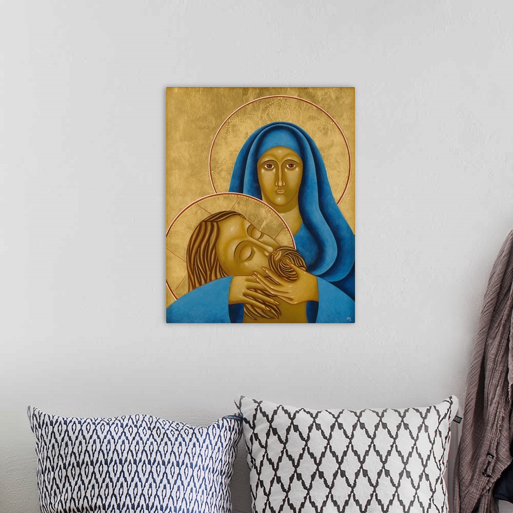 A bohemian room featuring Originally egg tempera and 24k gold on wood.