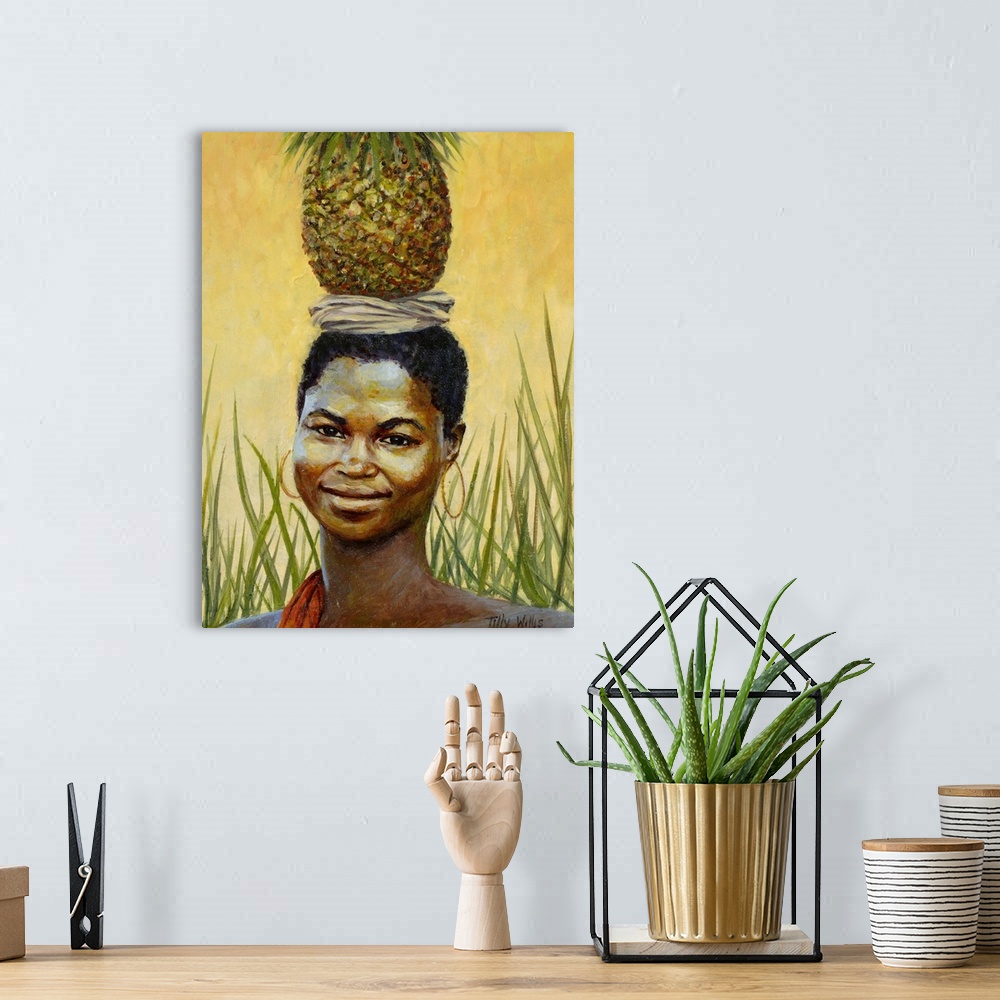 A bohemian room featuring Find Framed Print,  Poster, Canvas Art, and  Art Print of  female, African, black, portrait, carr...