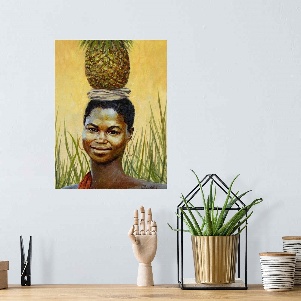 A bohemian room featuring Find Framed Print,  Poster, Canvas Art, and  Art Print of  female, African, black, portrait, carr...