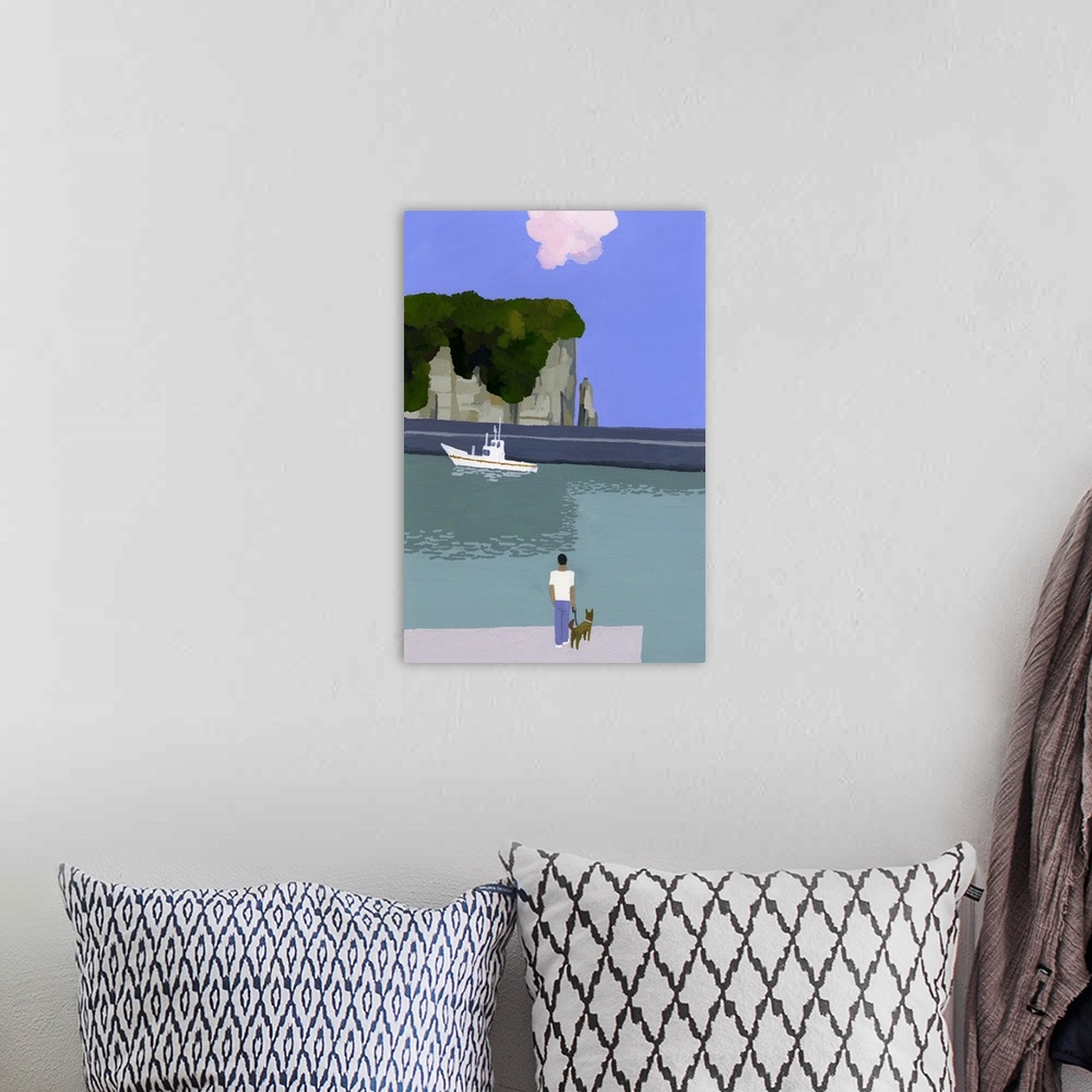 A bohemian room featuring Pink Clouds And Fishing Boats