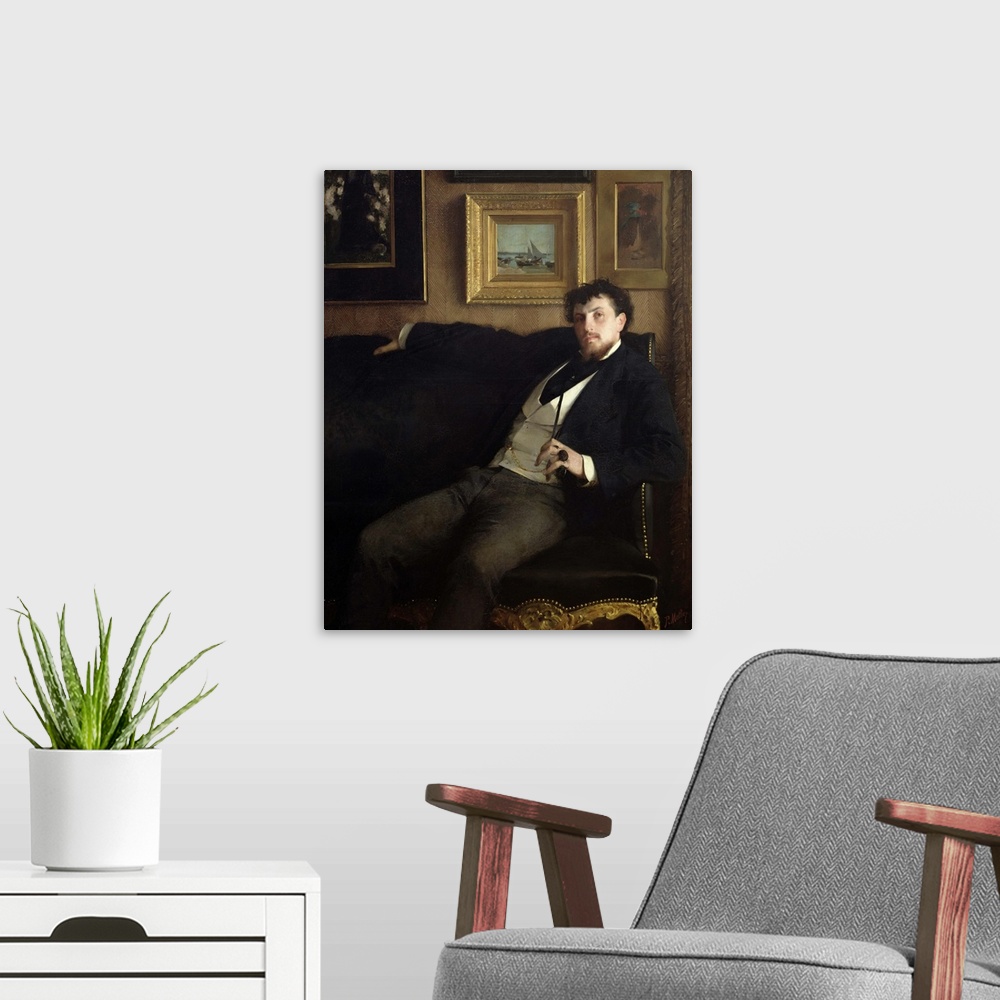 A modern room featuring Portrait of Ernest Duez (1843-96) 1876