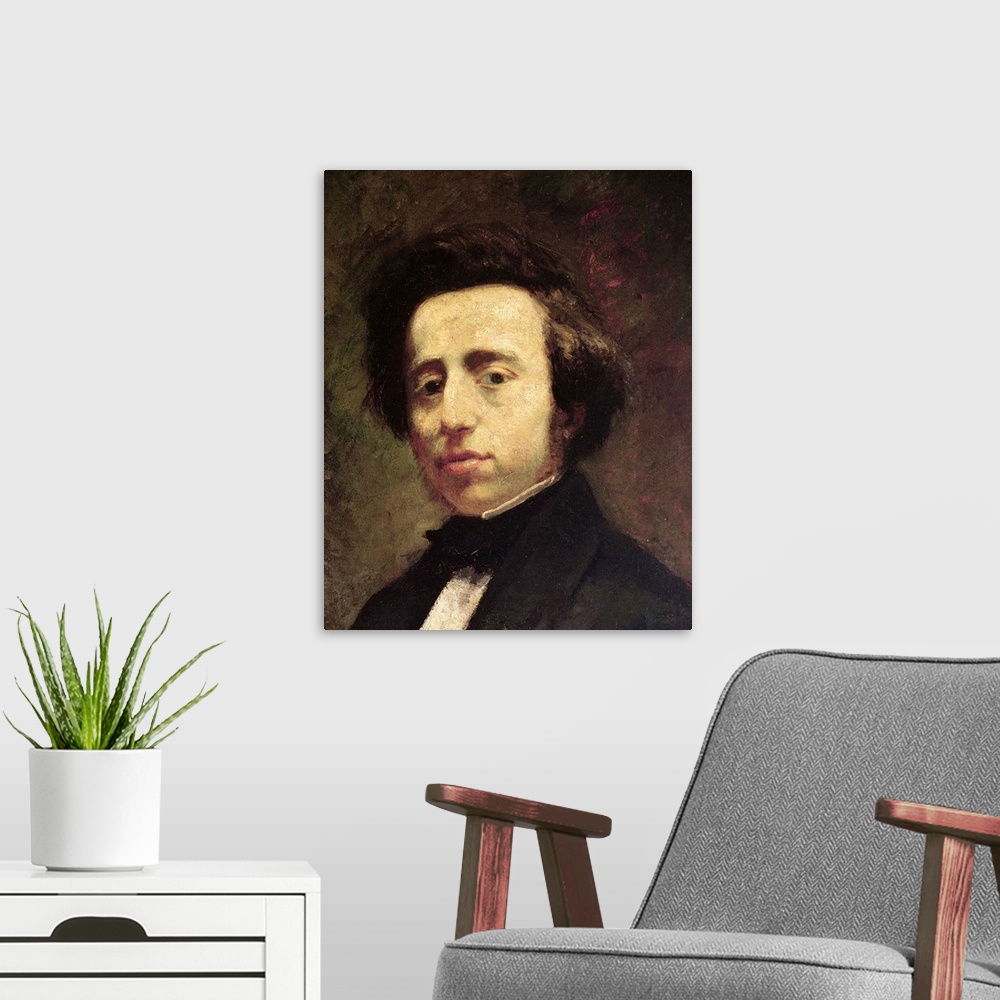A modern room featuring Portrait of Frederic Chopin (1810 49)