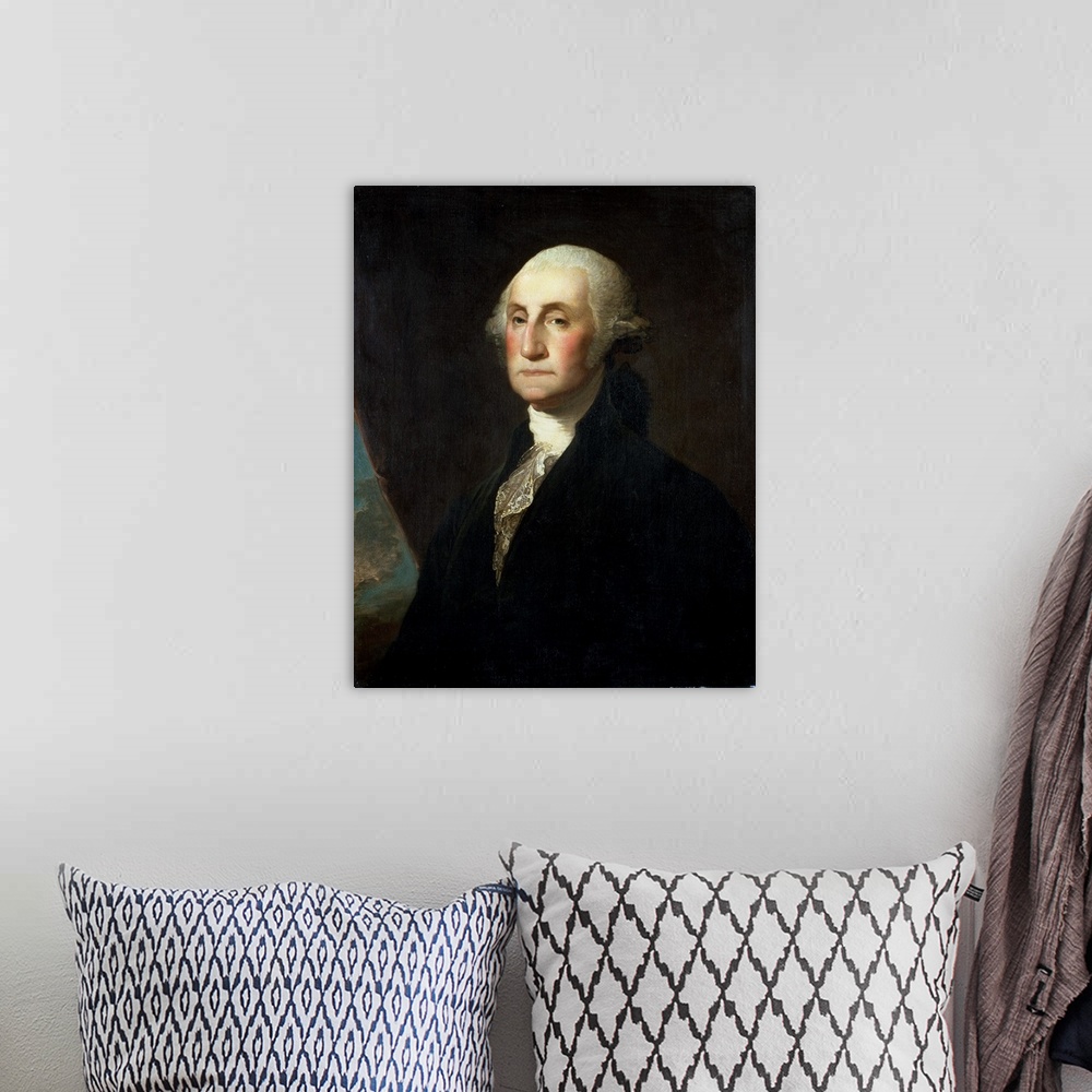 A bohemian room featuring Portrait of George Washington, before 1801
