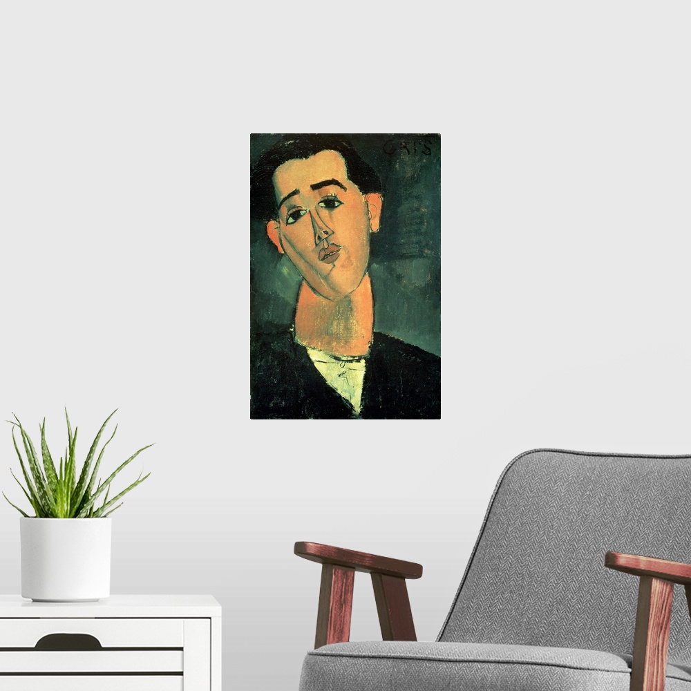 A modern room featuring Portrait of Juan Gris 1915