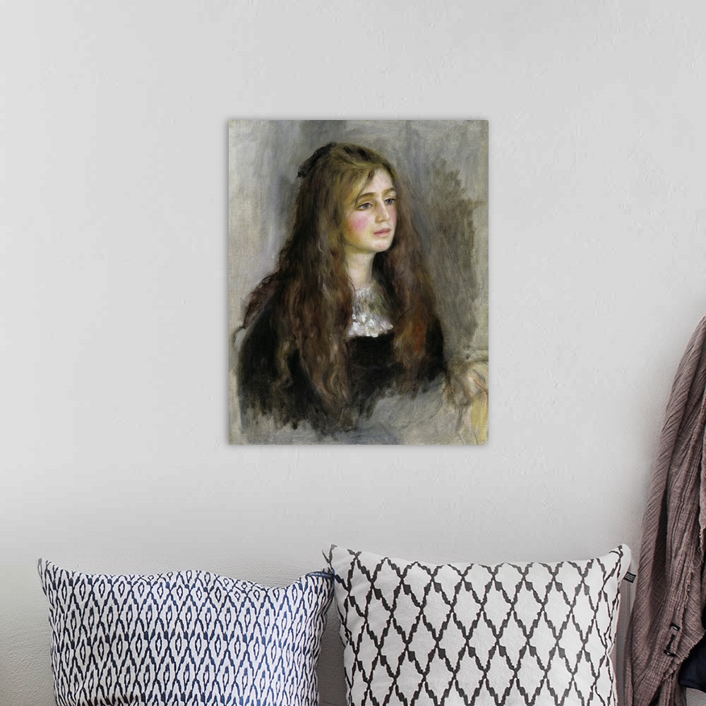 A bohemian room featuring Portrait Of Julie Manet (1878-1966), 1894